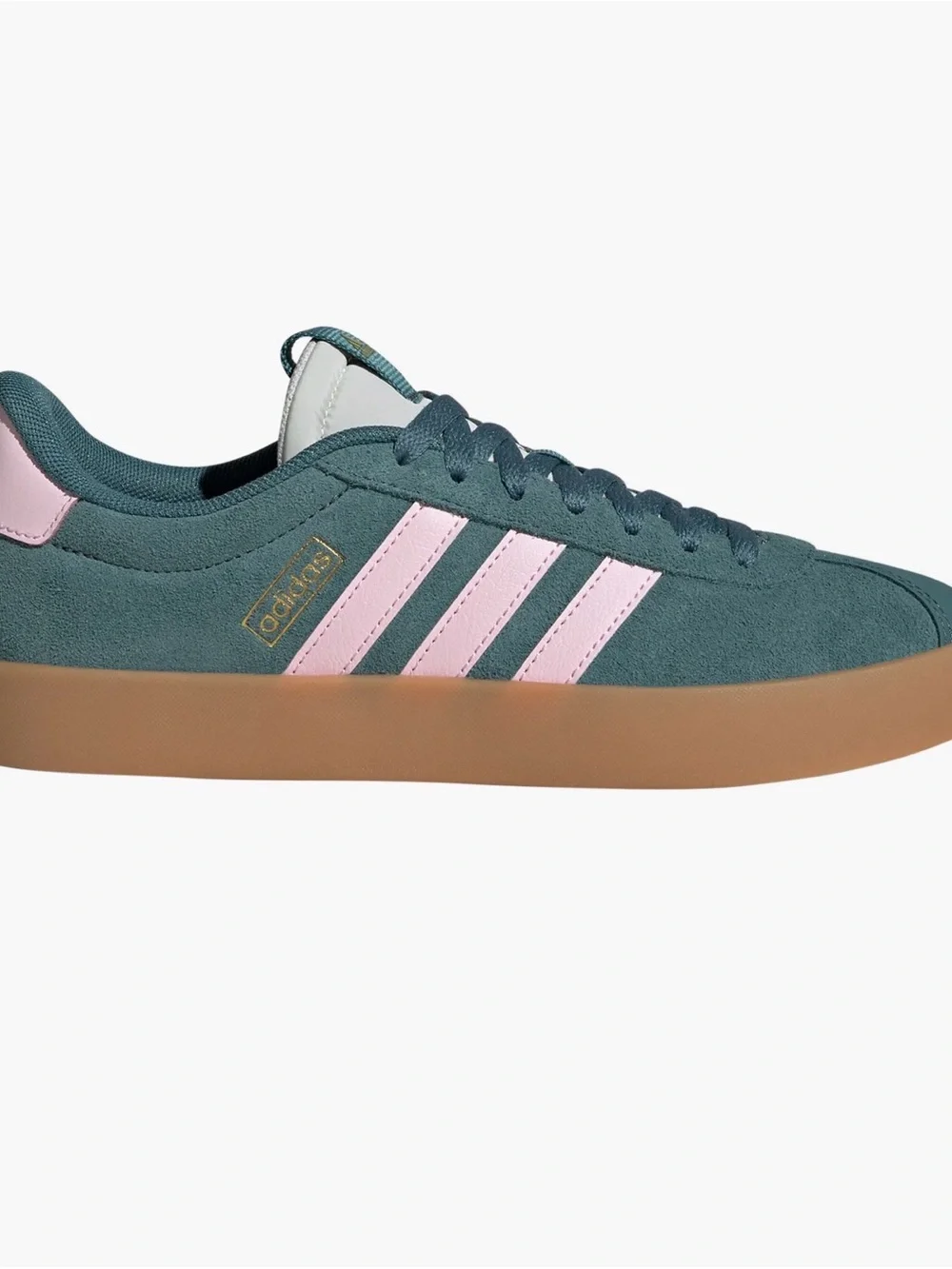 Adidas VL Court 3.0 Sneakers with Pink Stripes and Gum Sole